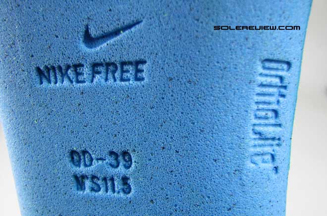 Nike Free Run 3 Ortholite insole