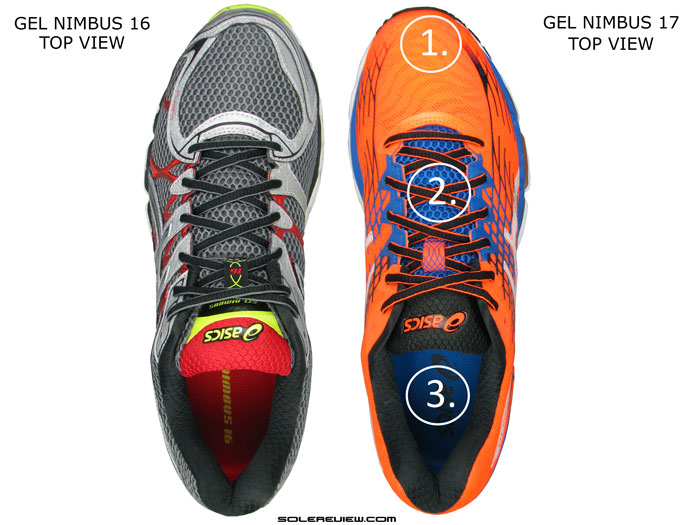 asics gel nimbus 17 vs 18 vs 19