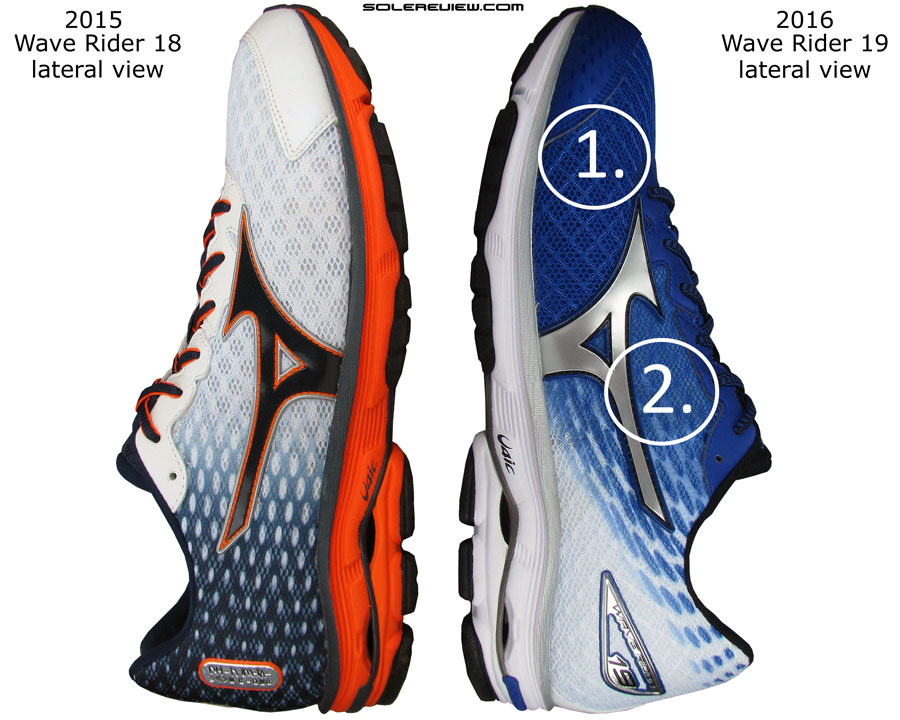 mizuno wave rider 19 heel drop