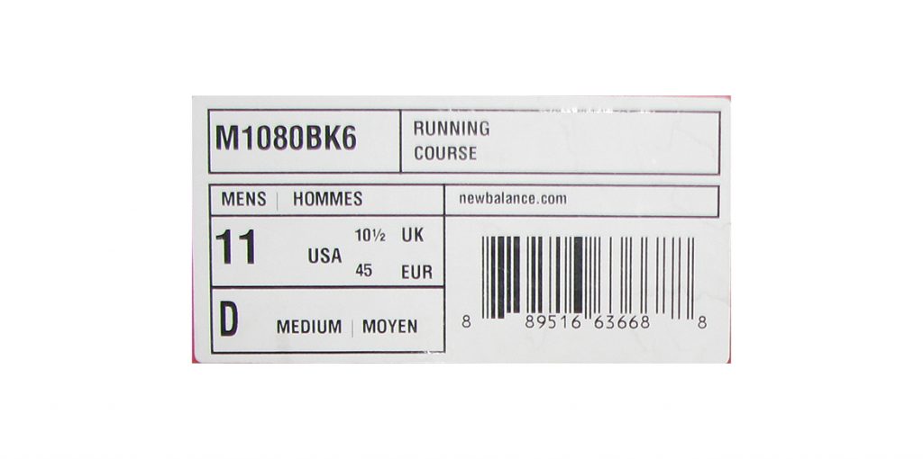 new balance footwear size chart