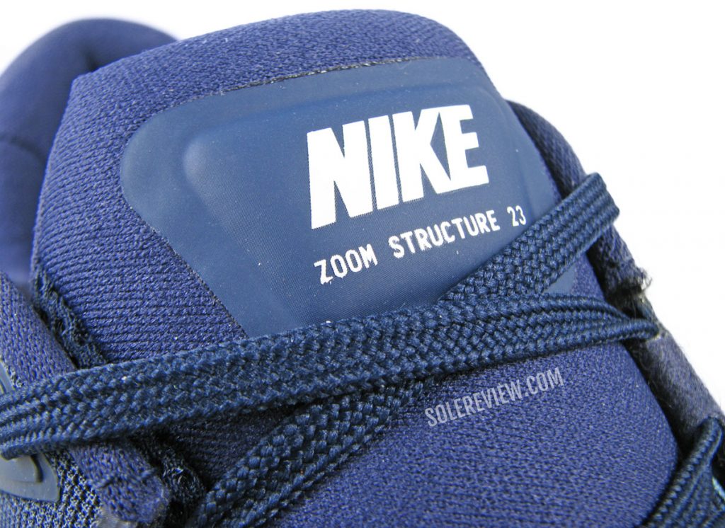 Tongue of the Nike Zoom Structure 23.