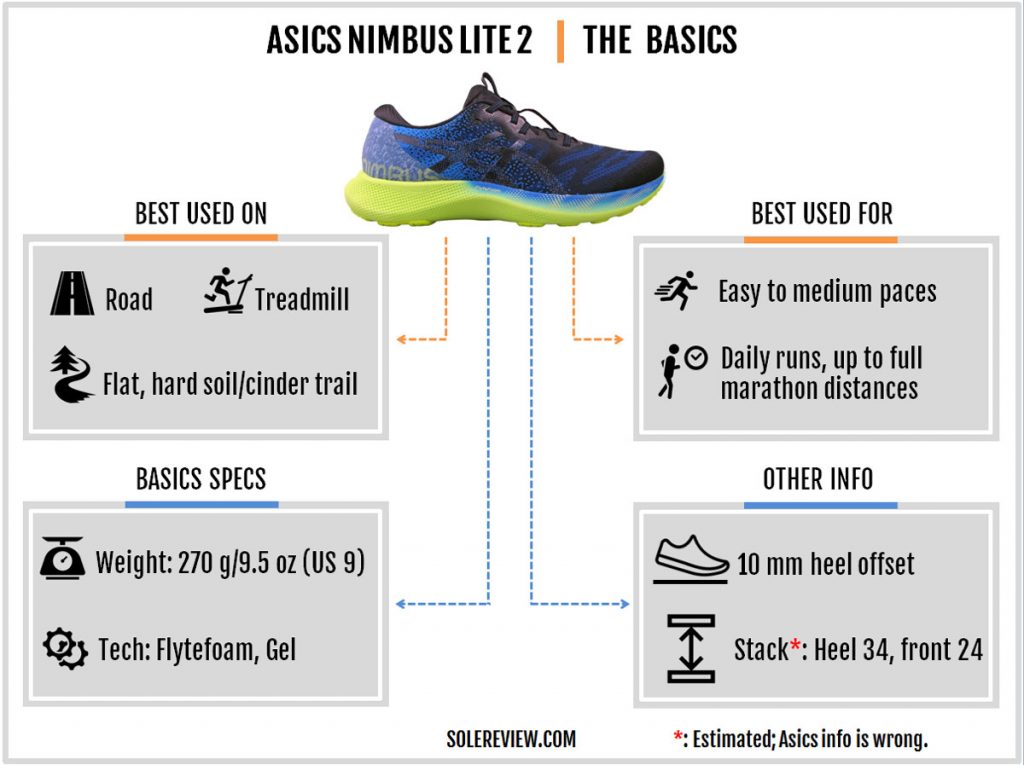 The basics of the Asics Gel Nimbus Lite 2.