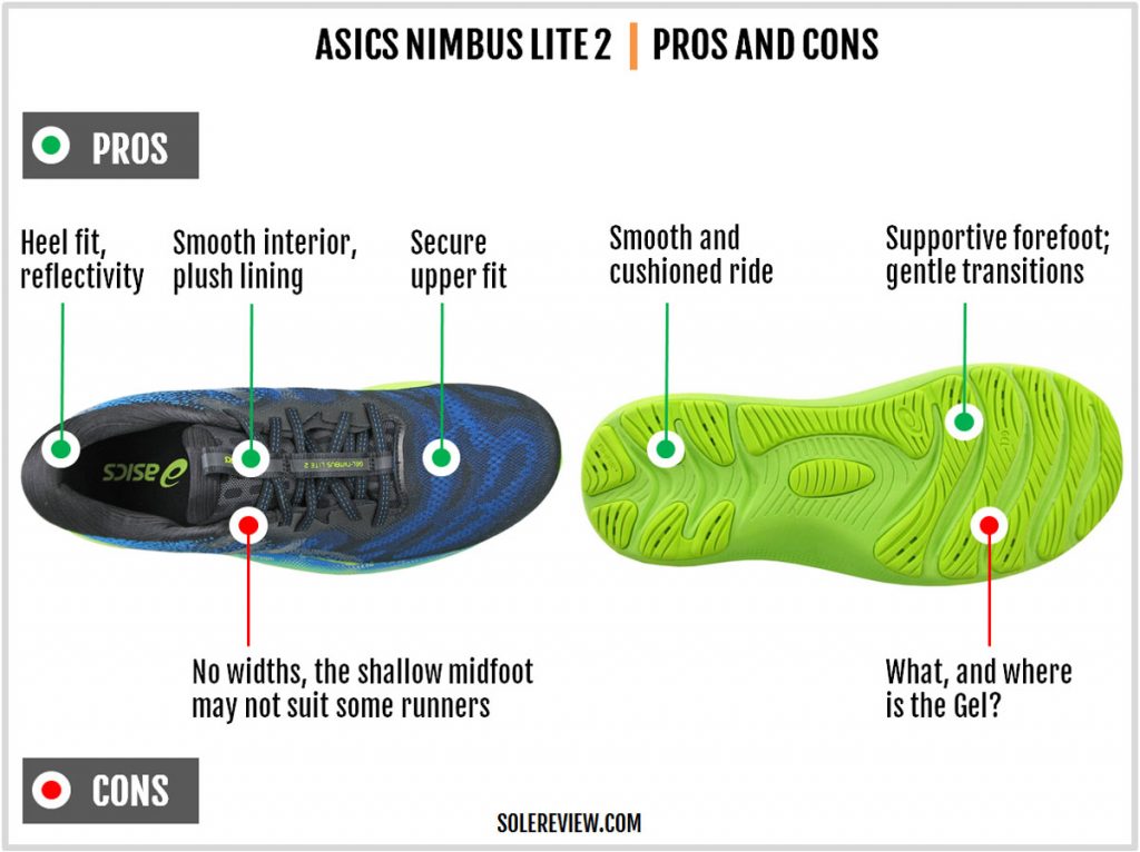 Pros and cons of the Asics Gel Nimbus Lite 2.