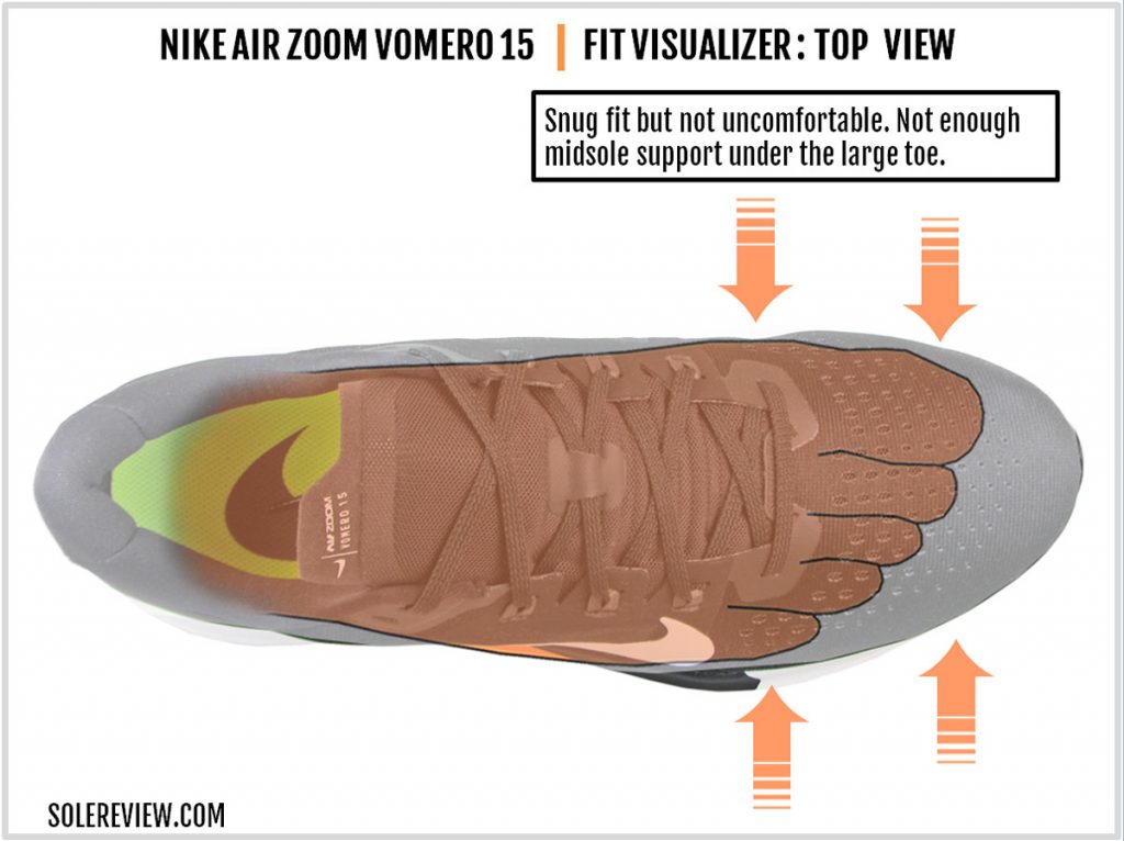 Nike Air Zoom Vomero 15 upper fit