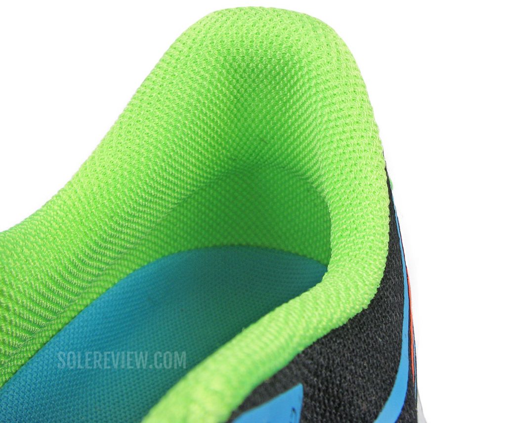 The heel collar of Saucony Endorphin Speed