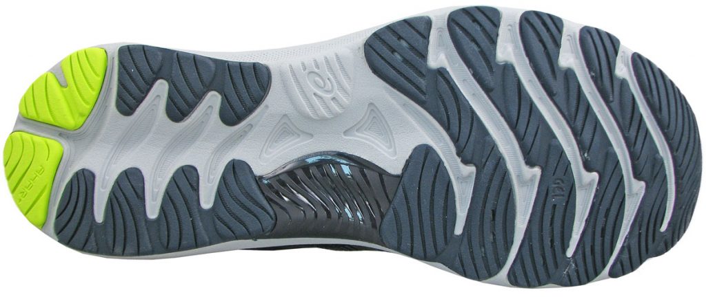 The outsole of Asics Gel-Nimbus 23