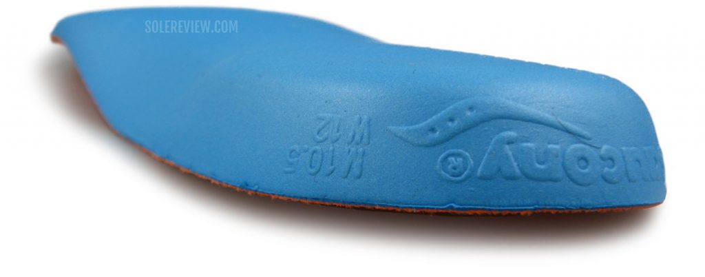 The removable insole of the Saucony Endorphin Pro