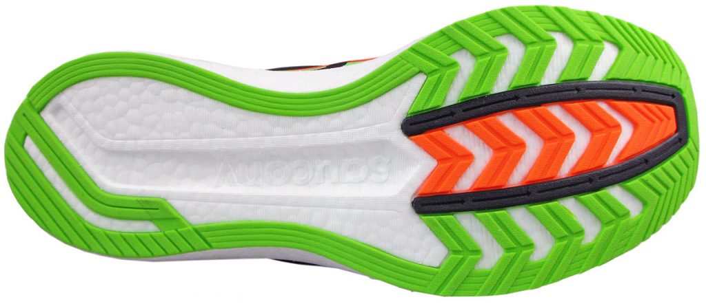 The outsole of the Saucony Endorphin Pro