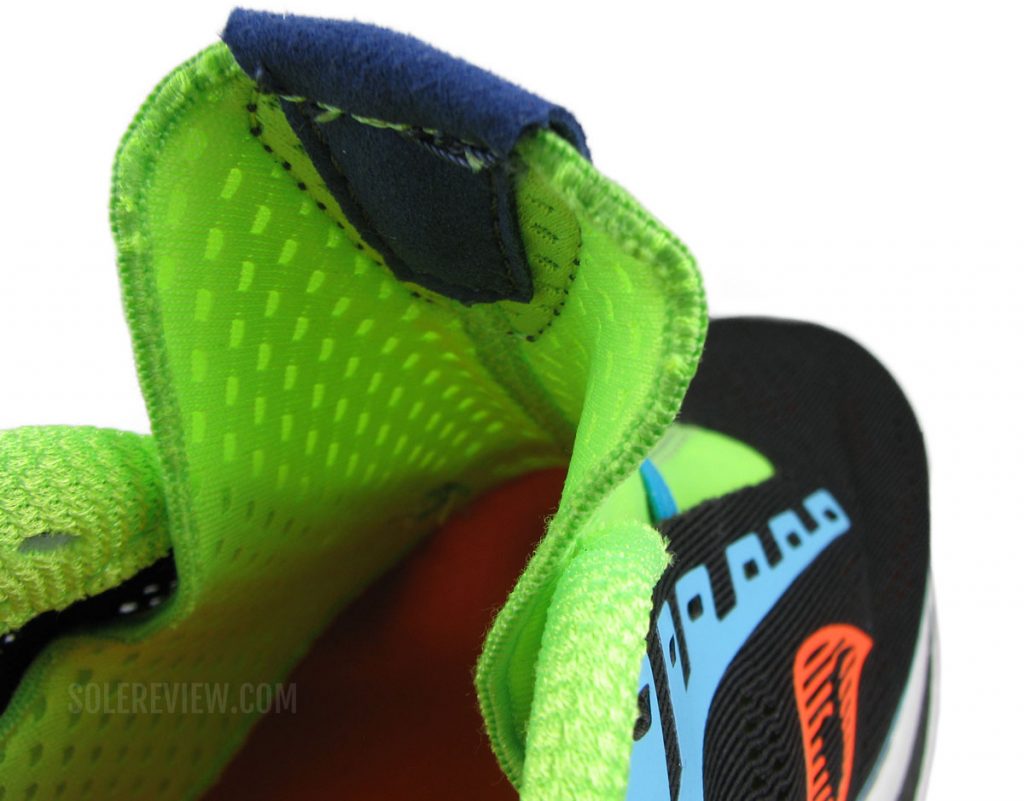 The tongue flap of the Saucony Endorphin Pro