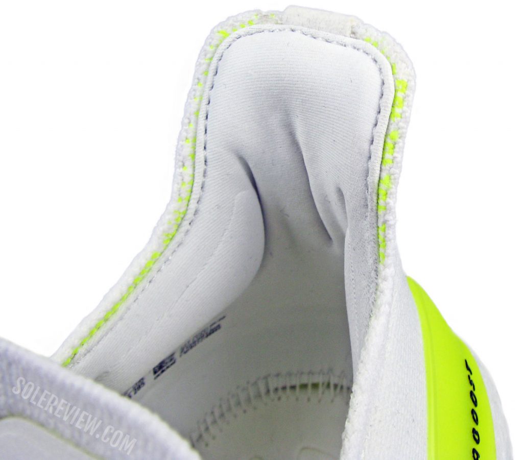 The heel collar of the adidas Ultraboost 21