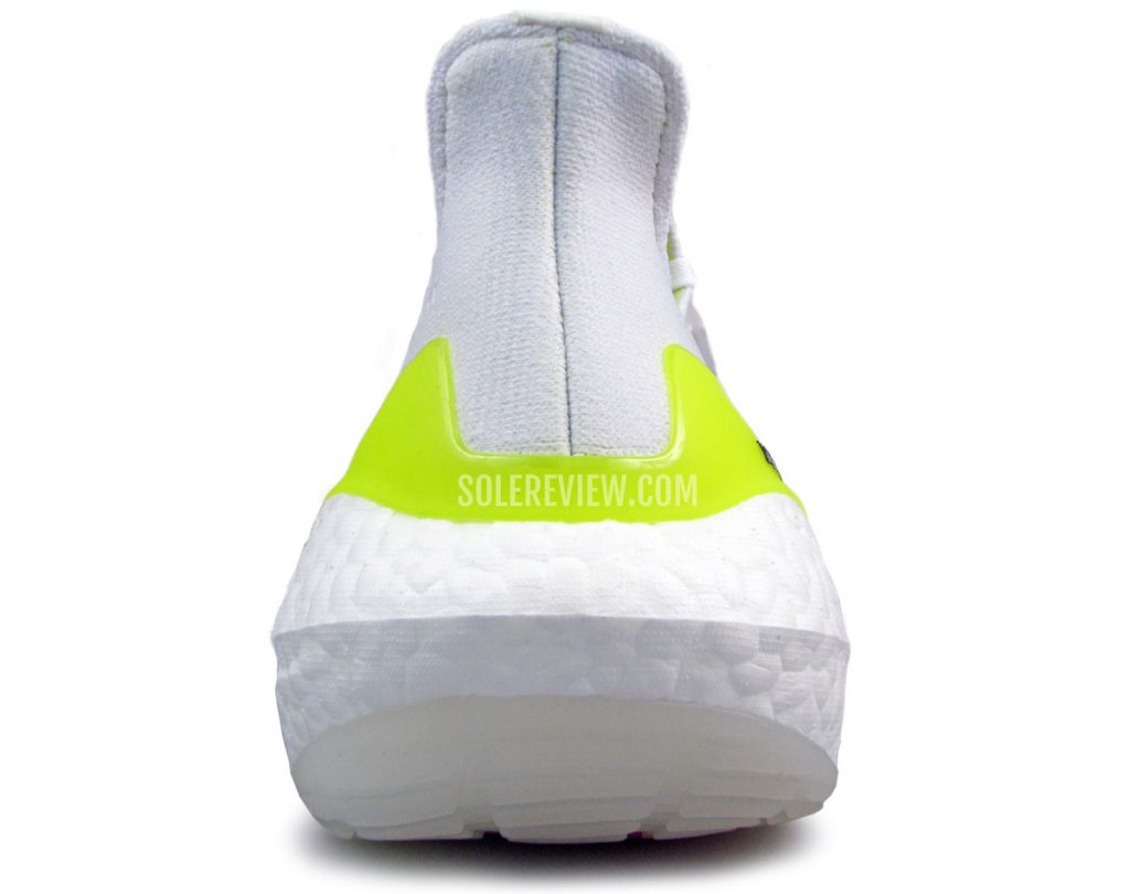 The heel midsole of of the adidas Ultraboost 21