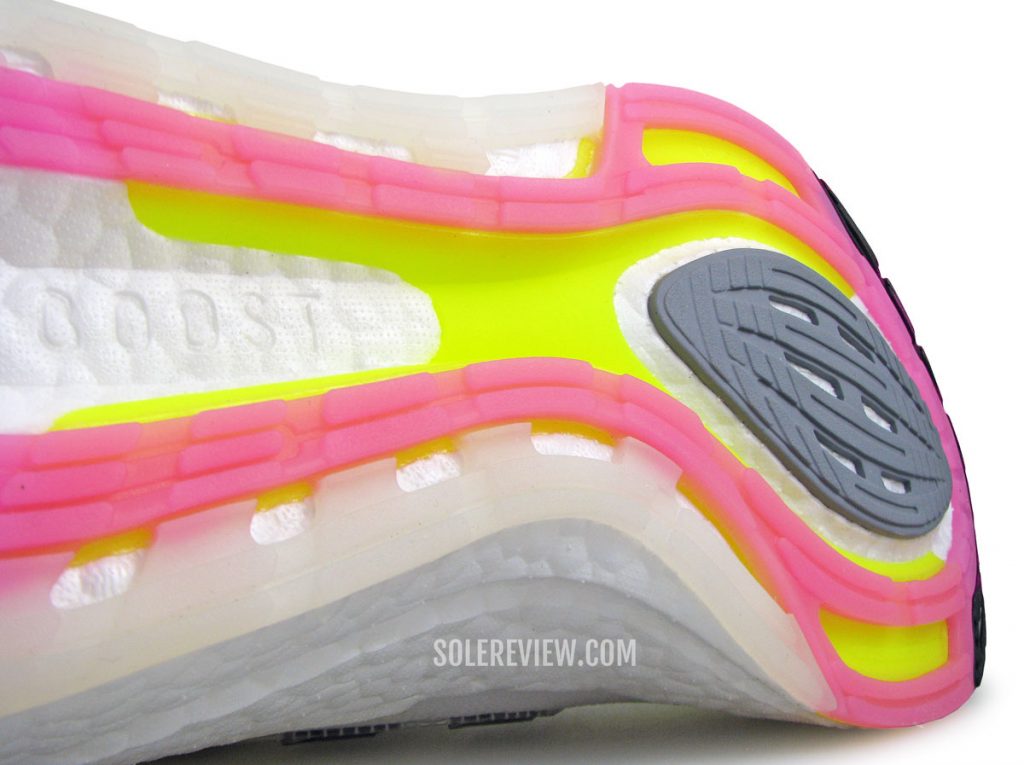 The outsole and Torsion shank of the adidas Ultraboost 21