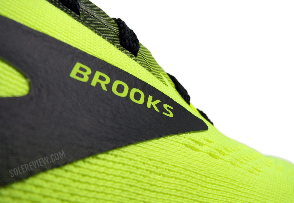 The fused logo of the Brooks Launch 8.