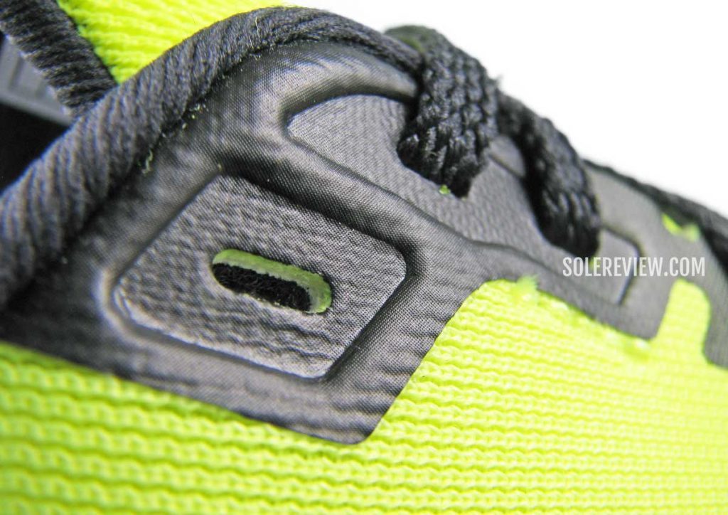 The fused lacing panel of the Brooks Launch 8.