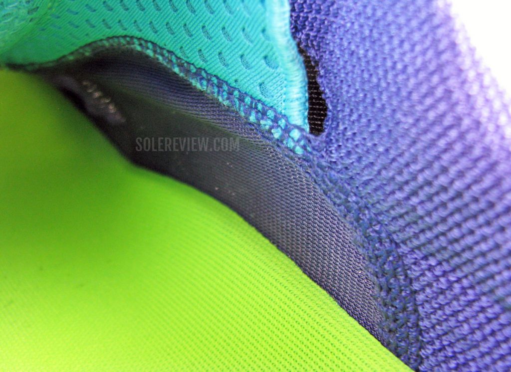 The full inner sleeve of the Saucony Kinvara 12.