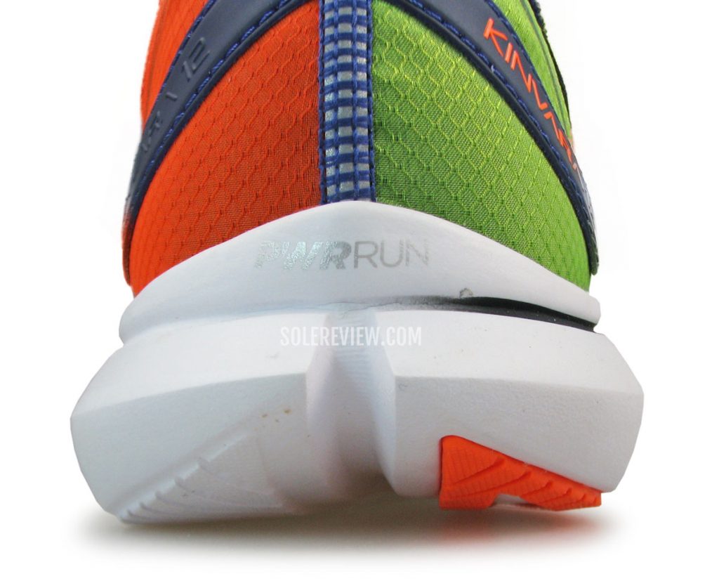 The heel midsole of the Saucony Kinvara 12.