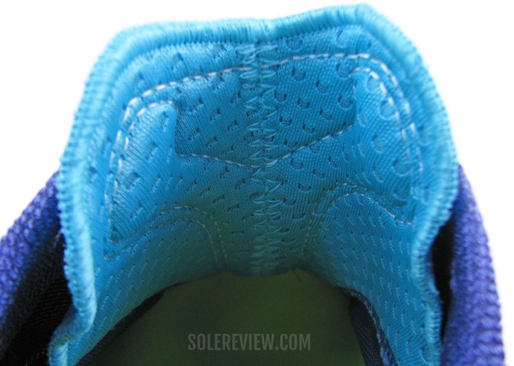 The tongue flap of the Saucony Kinvara 12.