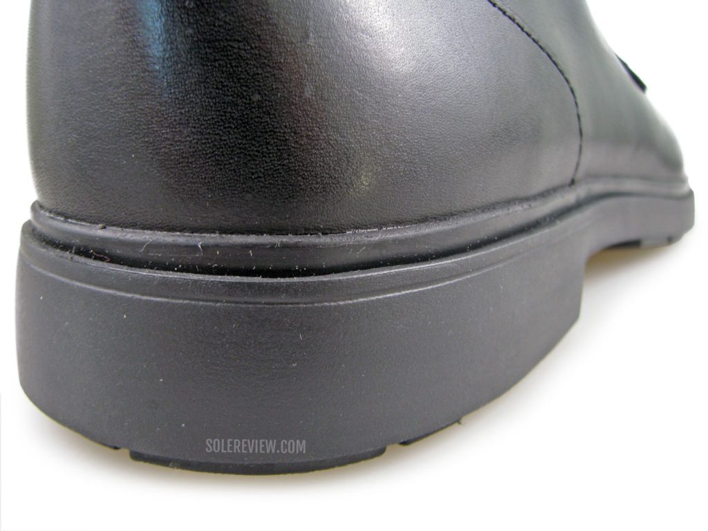 The EVA sole of the Clarks Un Tailor Tie.