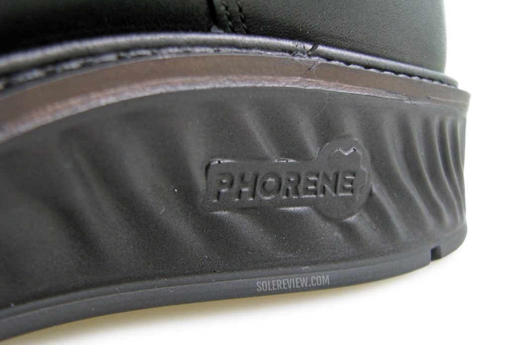 The Phorene Polyurethane midsole of the Ecco ST1 Hybrid Gore-Tex.