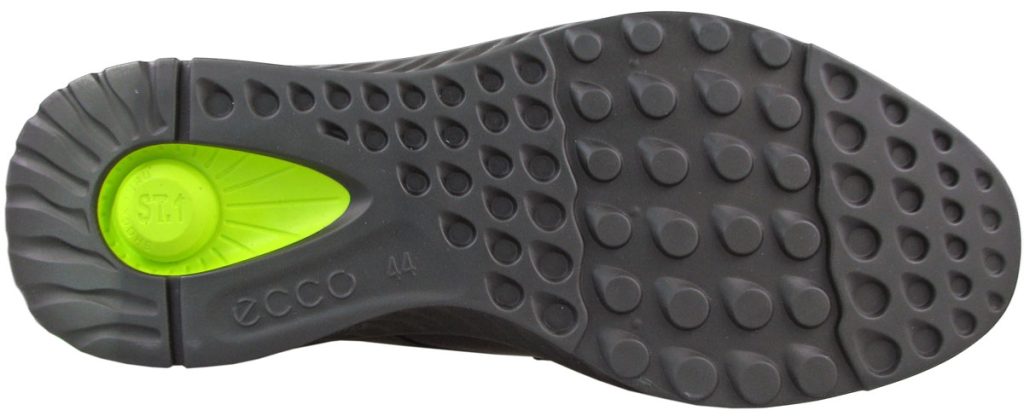 The TPR outsole of the Ecco ST1 Hybrid Gore-Tex.