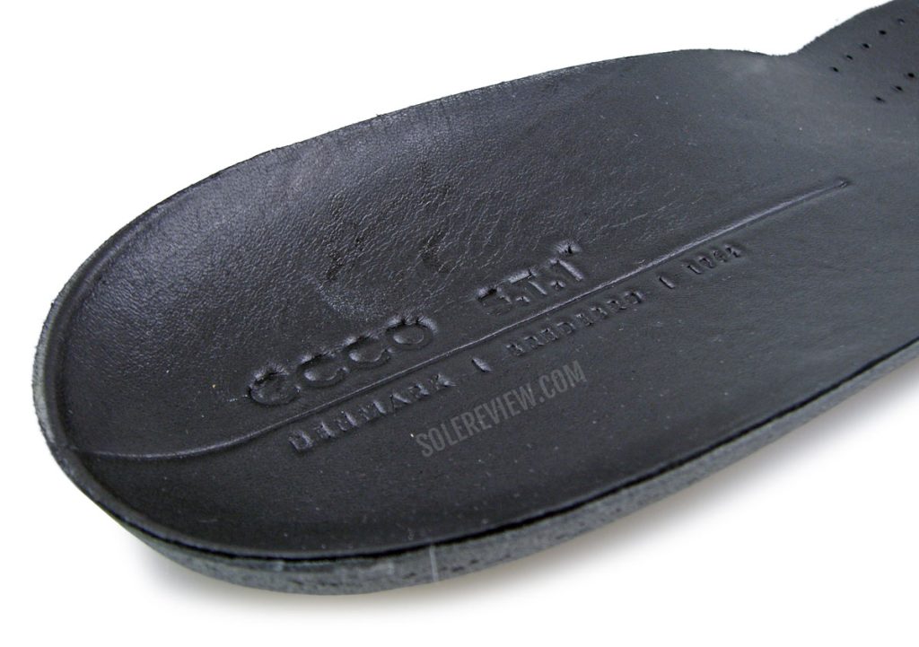 The removable insole of the Ecco ST1 Hybrid Gore-Tex.