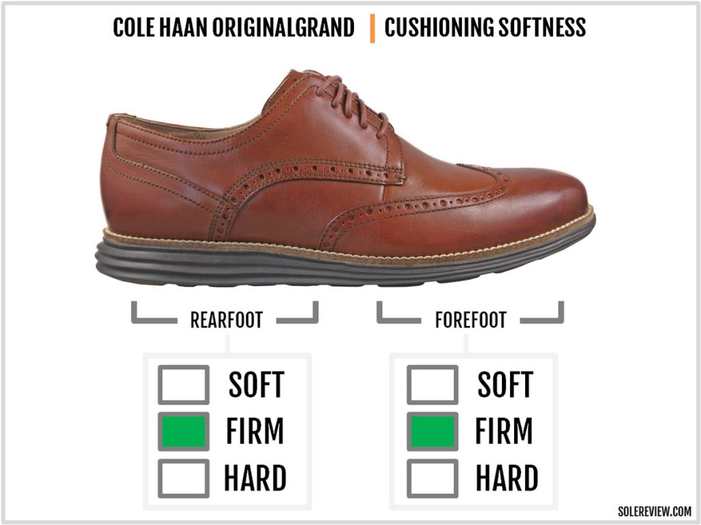 The cushioning softness of the Cole Haan Originalgrand Wingtip