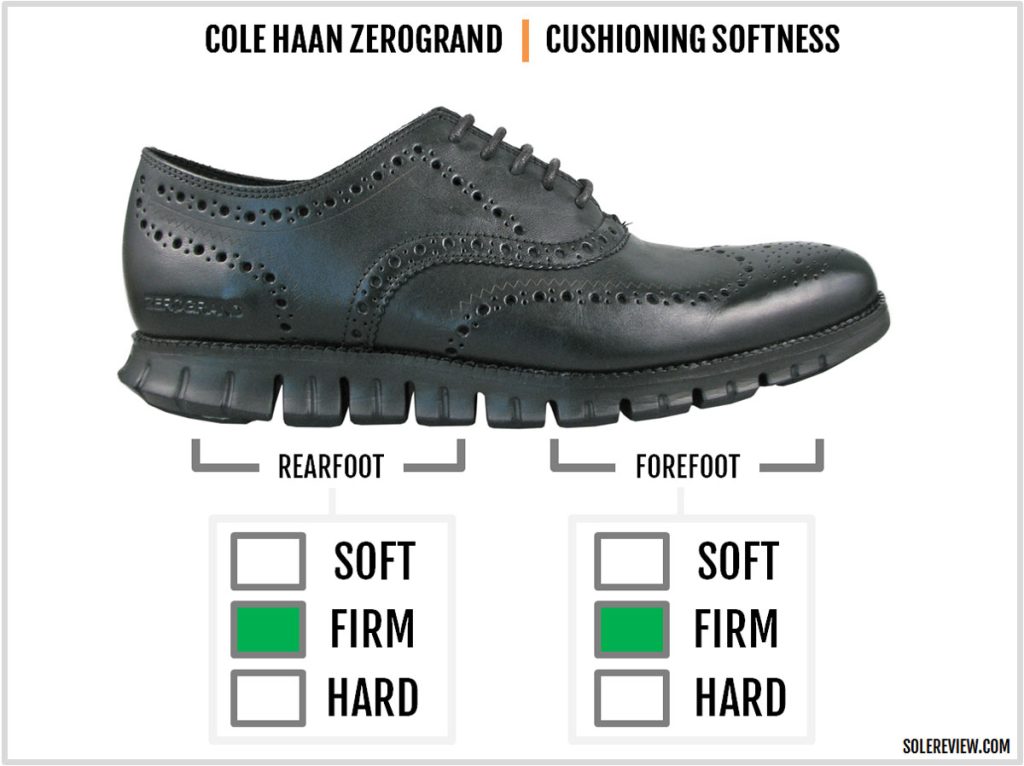 The cushioning softness of the Cole Haan Zerogrand Wingtip Oxford