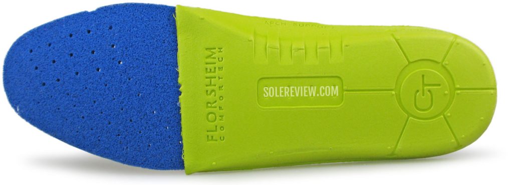 The Ortholite insole of the Florsheim Midtown