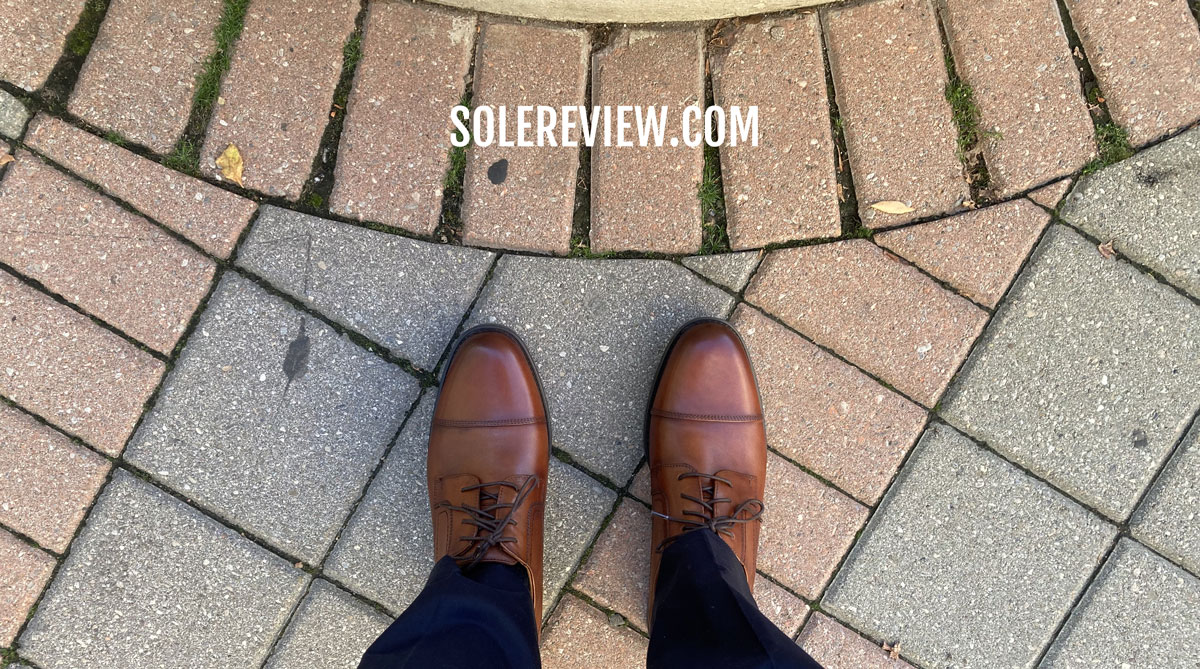 ecco contoured plain toe tie review