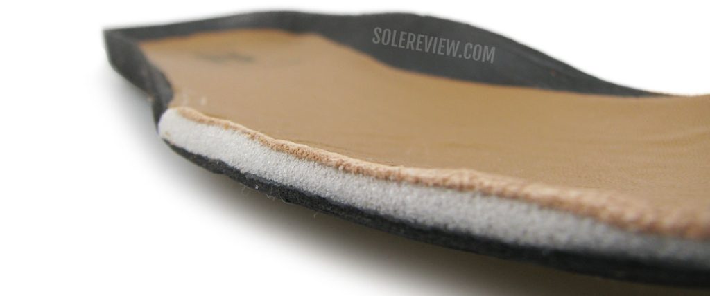 The memory foam insole of the Johnston and Murphy Holden Wingtip