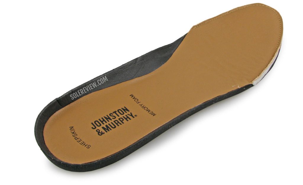 The removable footbed of the Johnston and Murphy Holden Wingtip