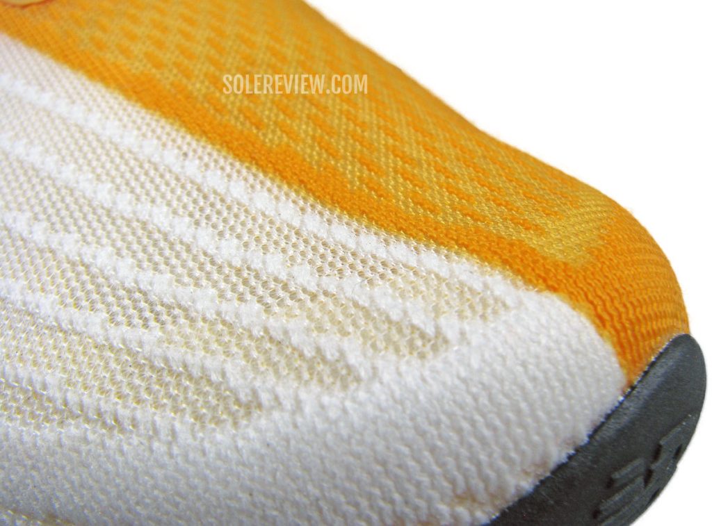 The toe box of the New Balance Fuelcell Rebel V2.