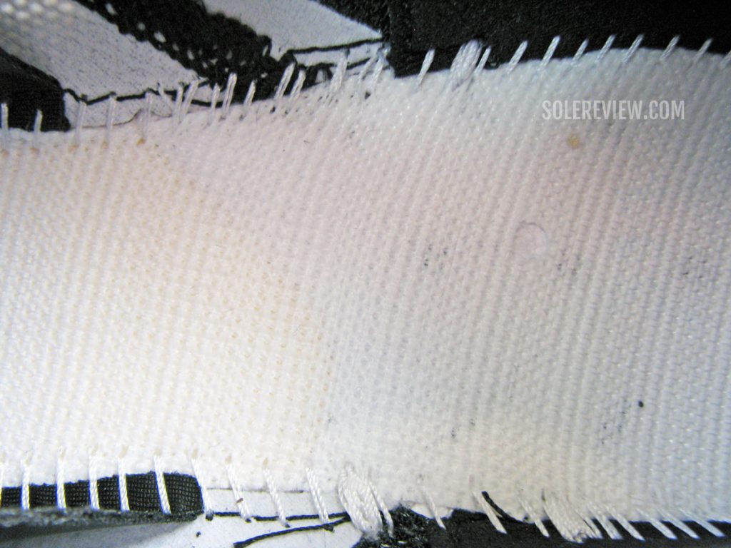 The fabric lasting of the adidas adios 6.