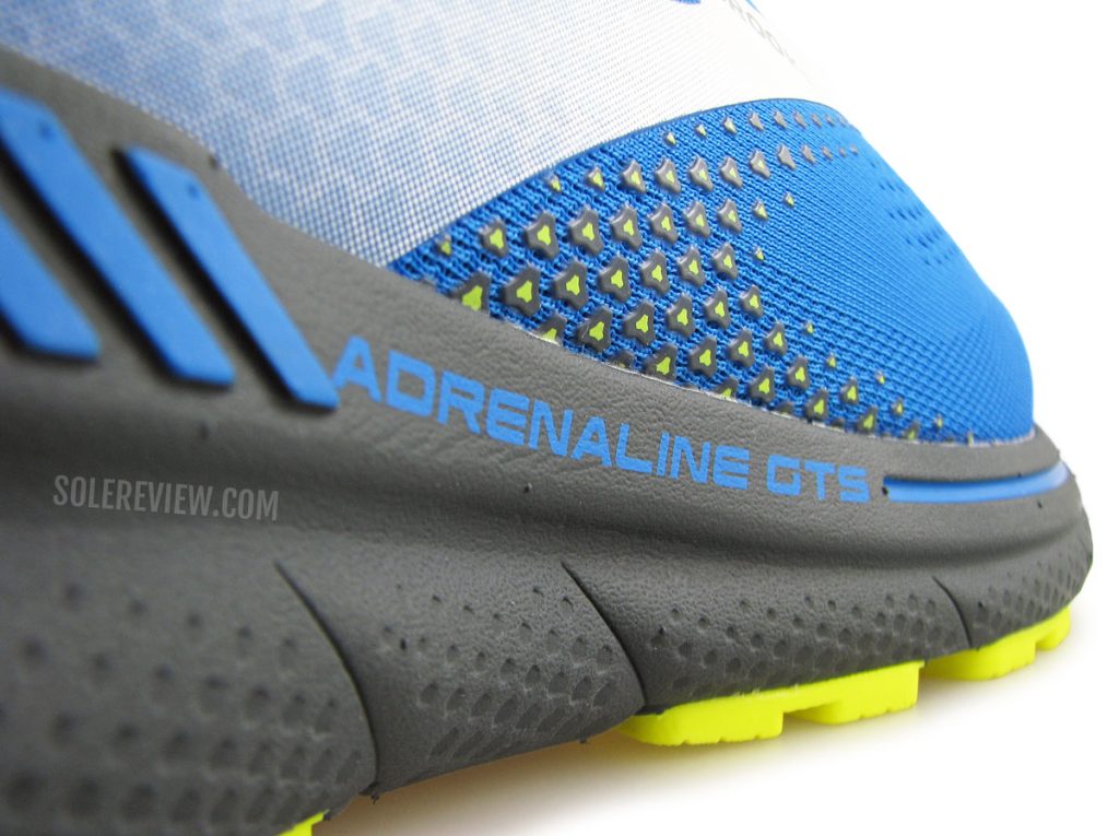 The midsole of the Brooks Adrenaline GTS 22.
