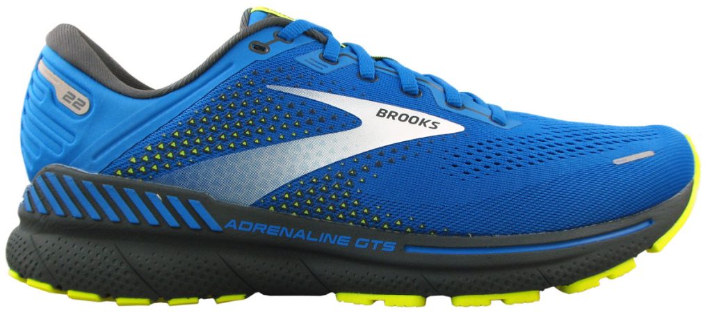 The side view of the Brooks Adrenaline GTS 22.