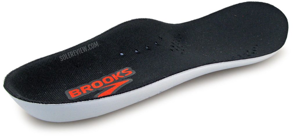 The molded insole of the Brooks Cascadia 16 Gore-Tex.