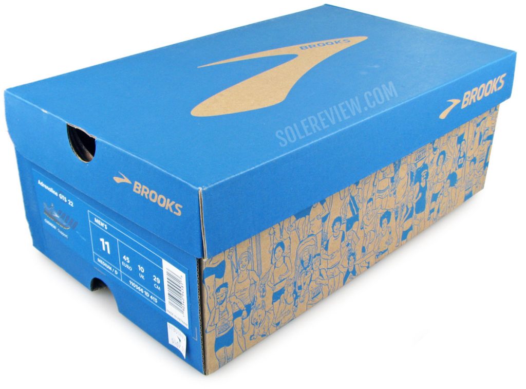 Brooks running shoe box