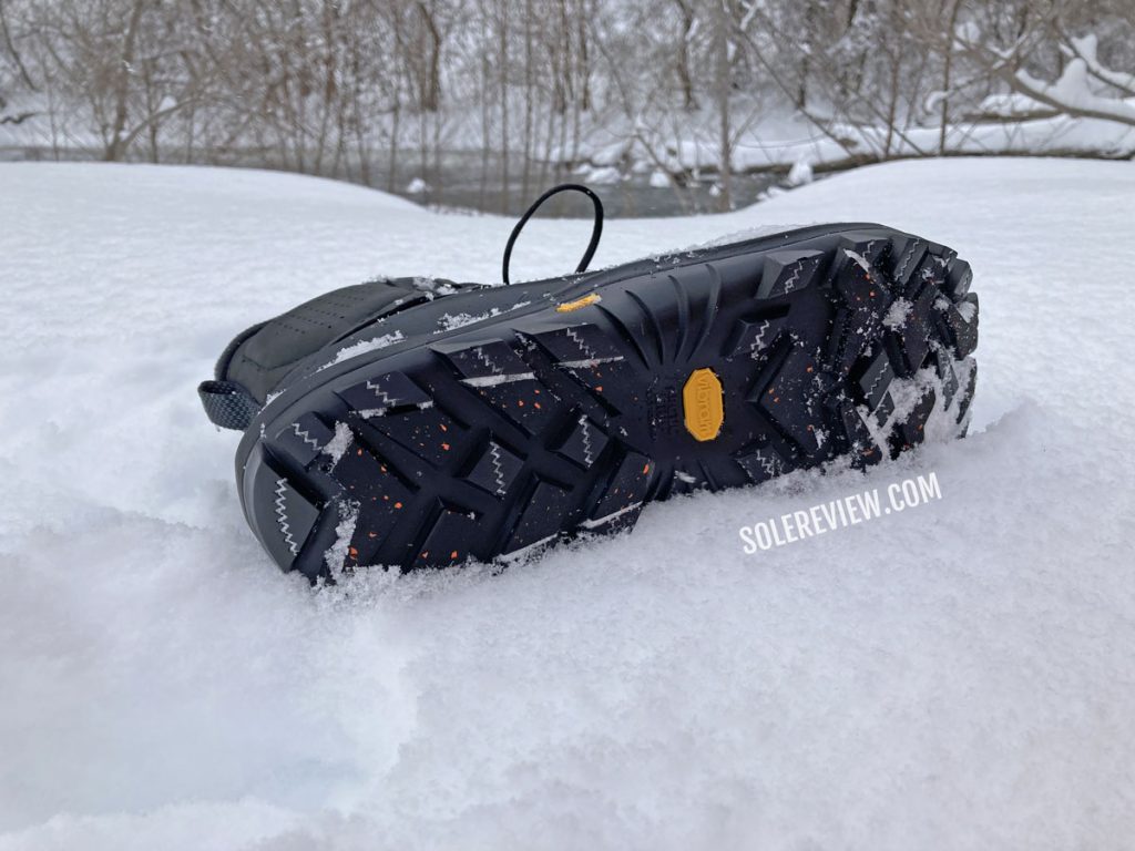 The Merrell Thermo Overlook 2 boot on snow.