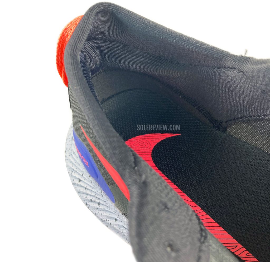 The heel collar of the Nike Pegasus Trail 3.