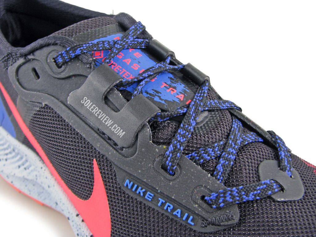 The lacing of the Nike Pegasus Trail 3.