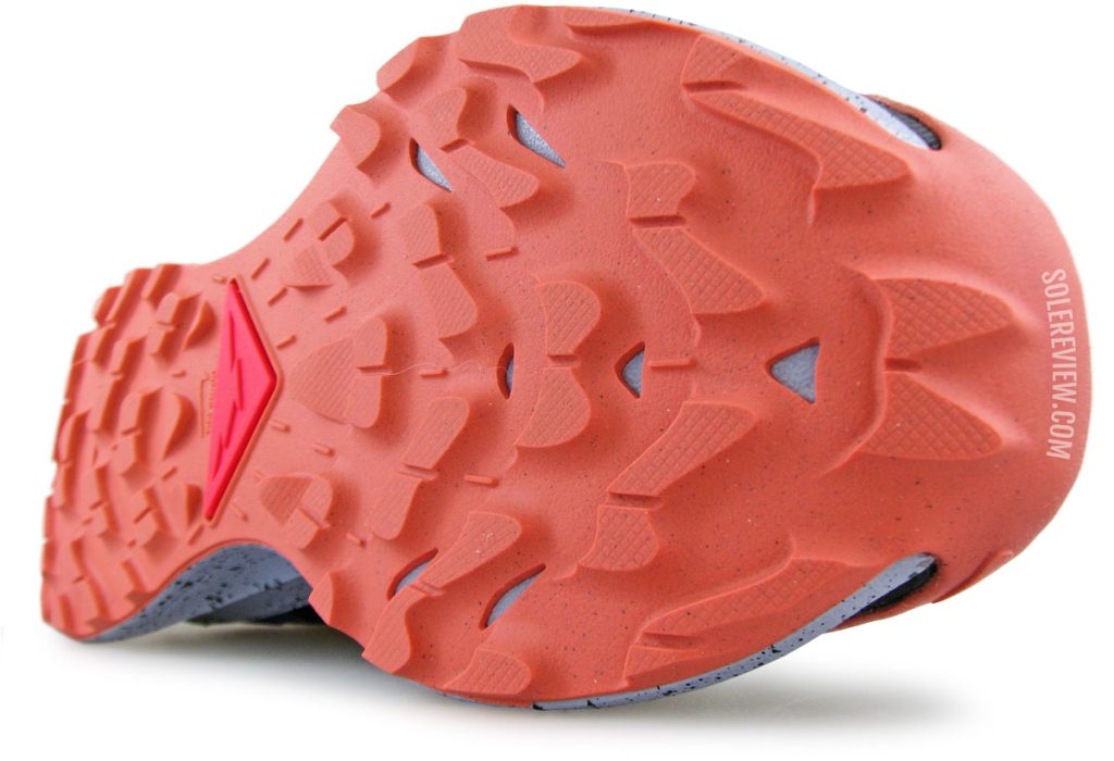 The outsole lugs of the Nike Pegasus Trail 3.