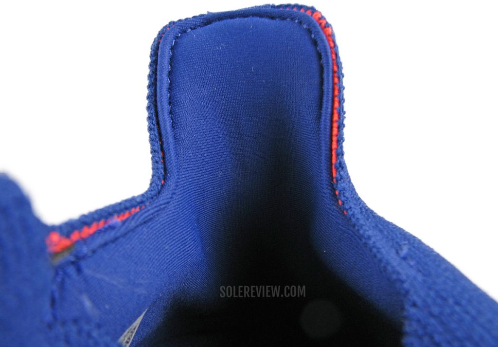 The heel collar of the adidas Ultraboost 22.