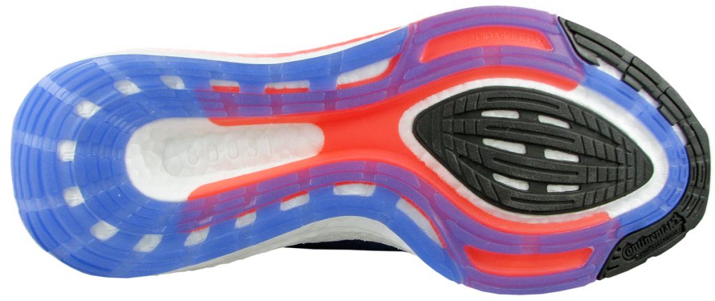 The Continental rubber outsole of the adidas Ultraboost 22.
