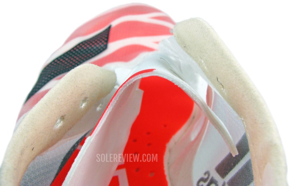 The tongue flap of the adidas adizero adios Pro 2.