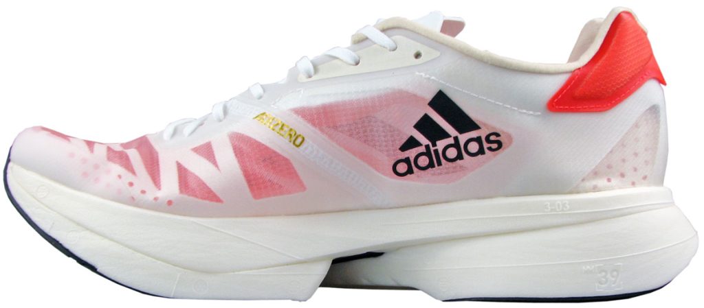 The side profile of the adidas adizero adios Pro 2.