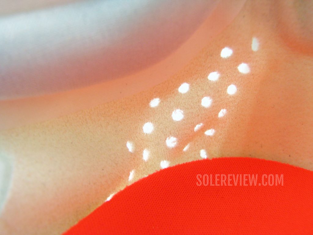 The ventilated heel of the adidas adizero adios Pro 2.