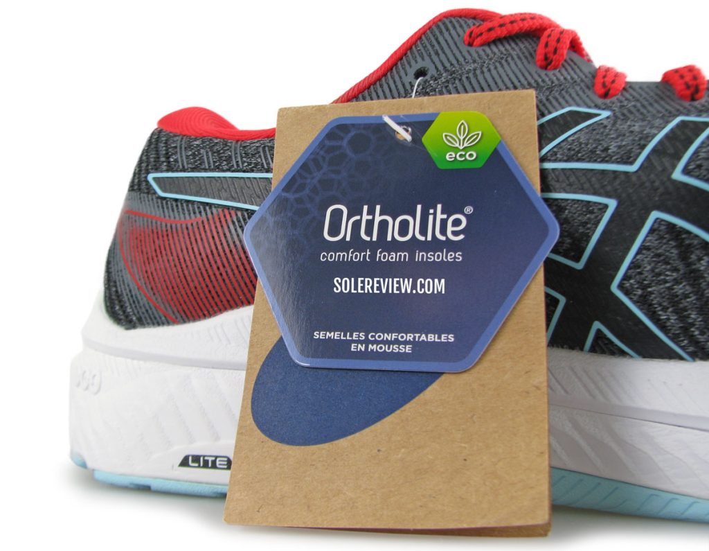 The Ortholite insole of the Asics GT-2000 10.