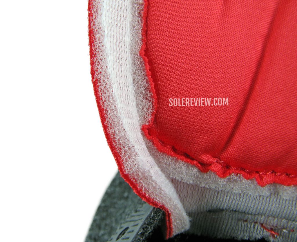 The soft tongue flap of the Asics GT-2000 10.