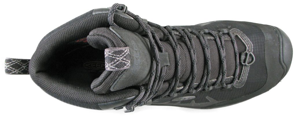 The top view of the Keen Revel IV EXP Polar Mid boot.