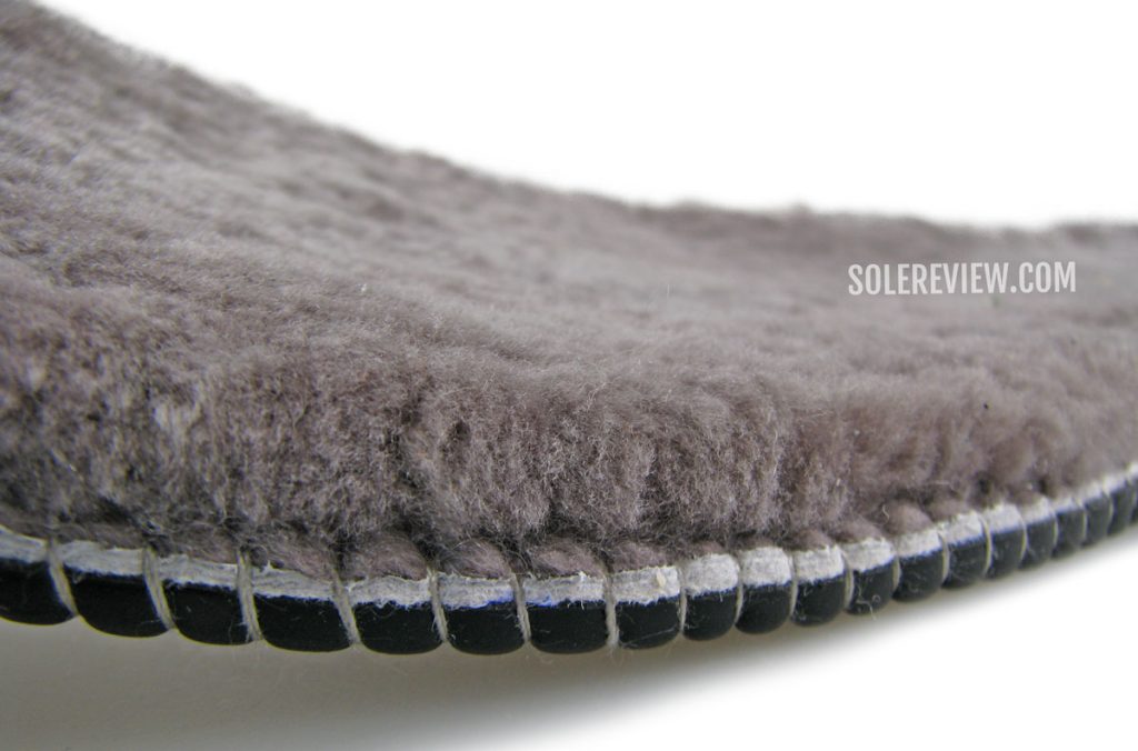 The Shearling insole of the Pajar Carson boot.